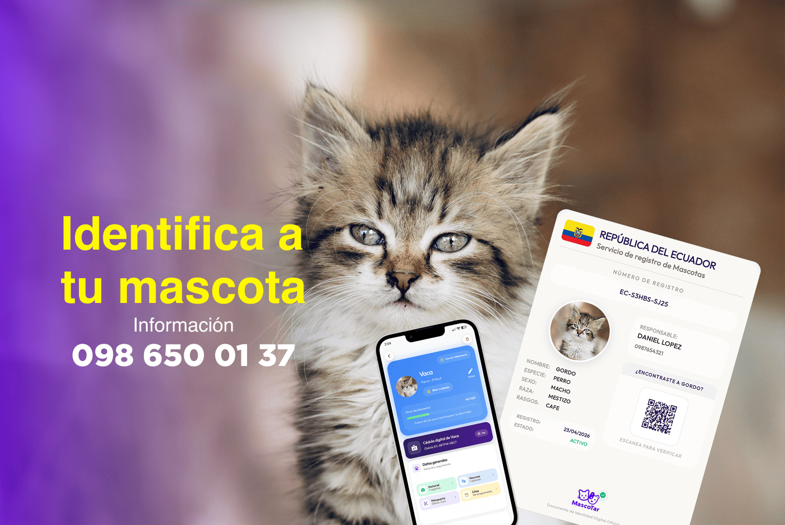¿Tiene costo sacar la cédula para un perro o gato en Ecuador?